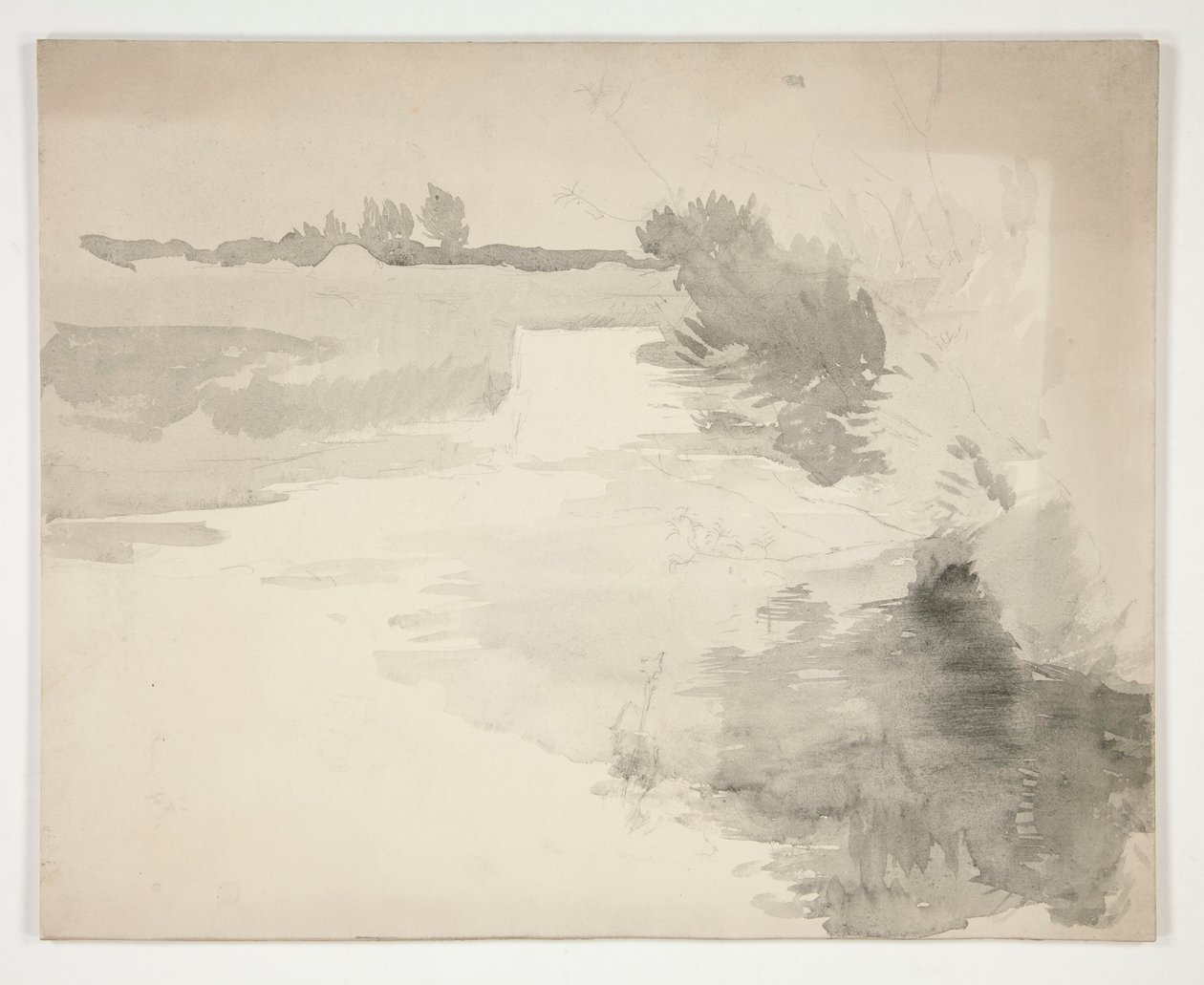 Paisagem por um rio de Edwin Austin Abbey