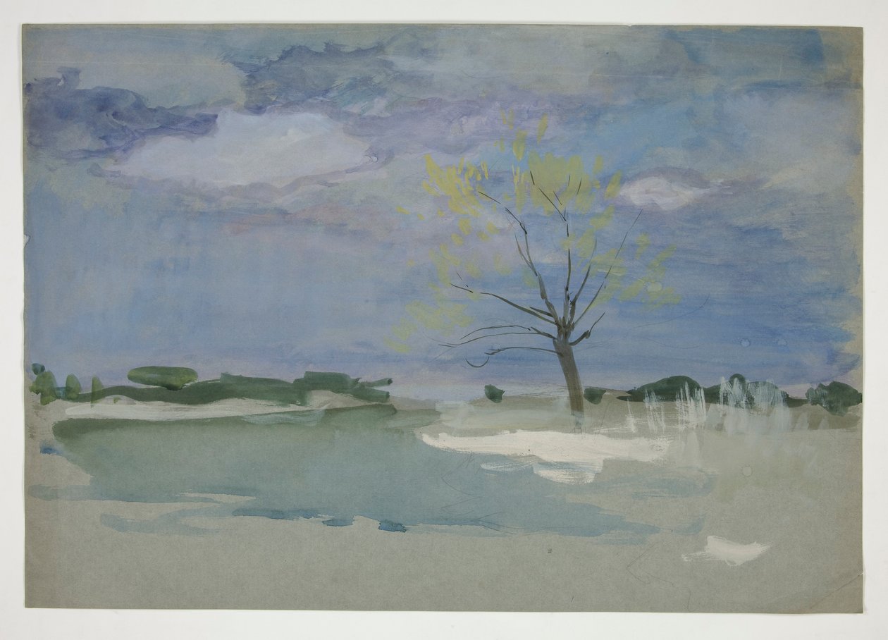 Paisagem com árvore de Edwin Austin Abbey