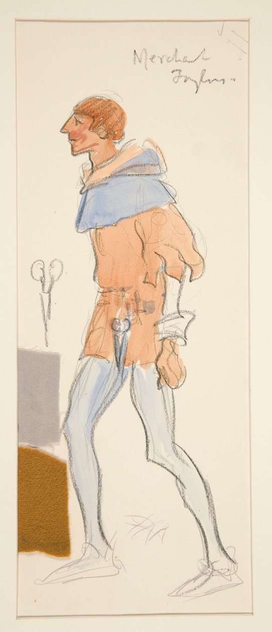 Merchant Taylor, esboço de fantasia para Henry Irving de Edwin Austin Abbey
