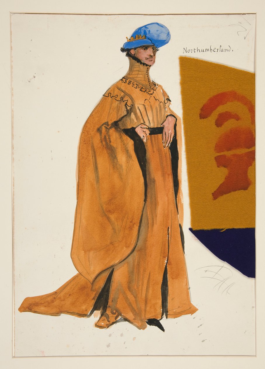 Northumberland, esboço de fantasia para Henry Irving de Edwin Austin Abbey