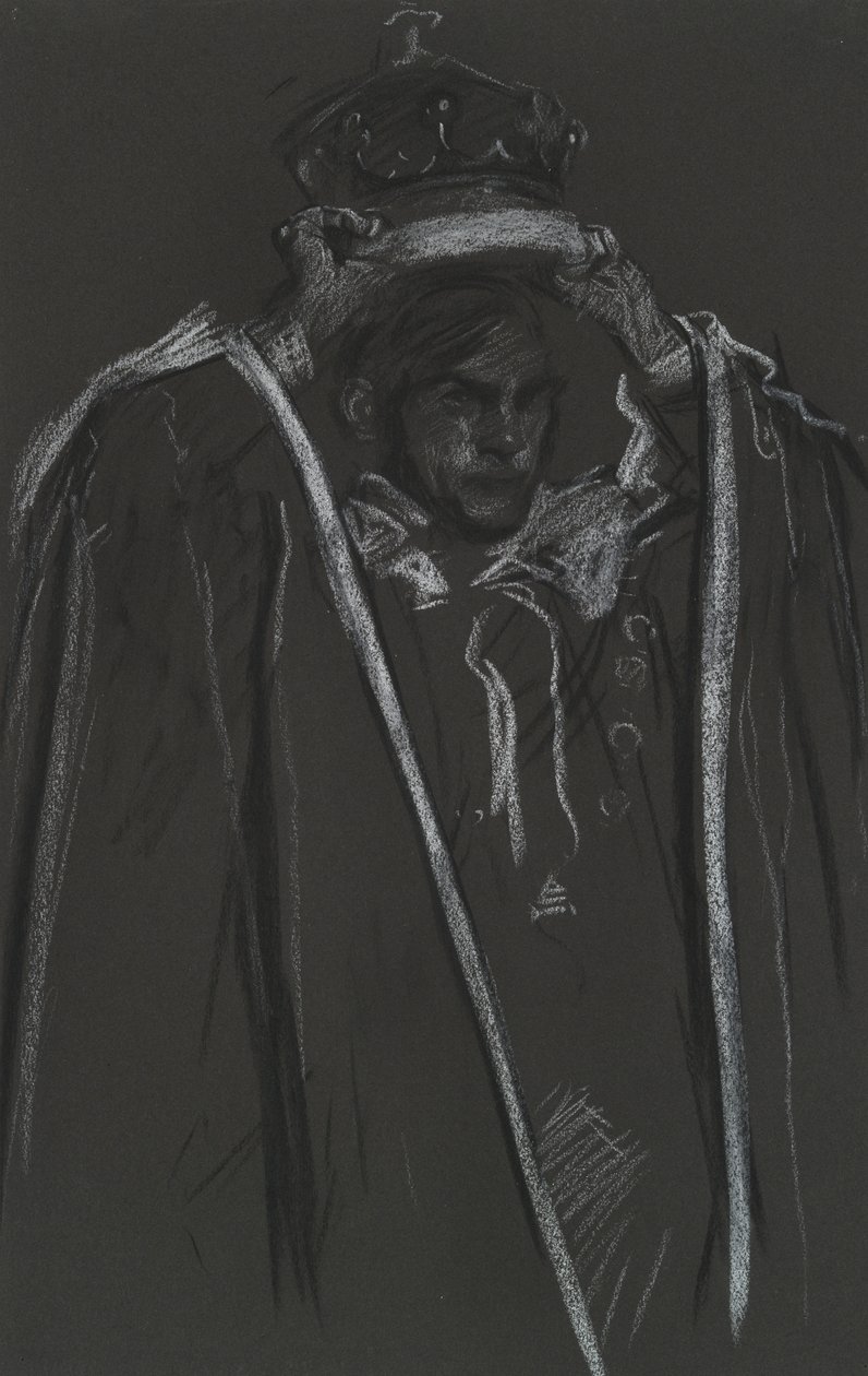 Pares colocando maça de coroação para de Edwin Austin Abbey