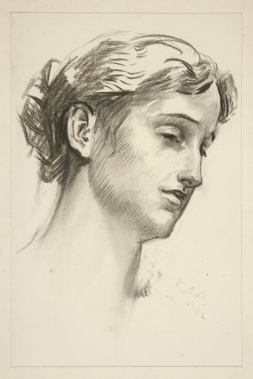 Retrato de uma jovem mulher de Edwin Austin Abbey