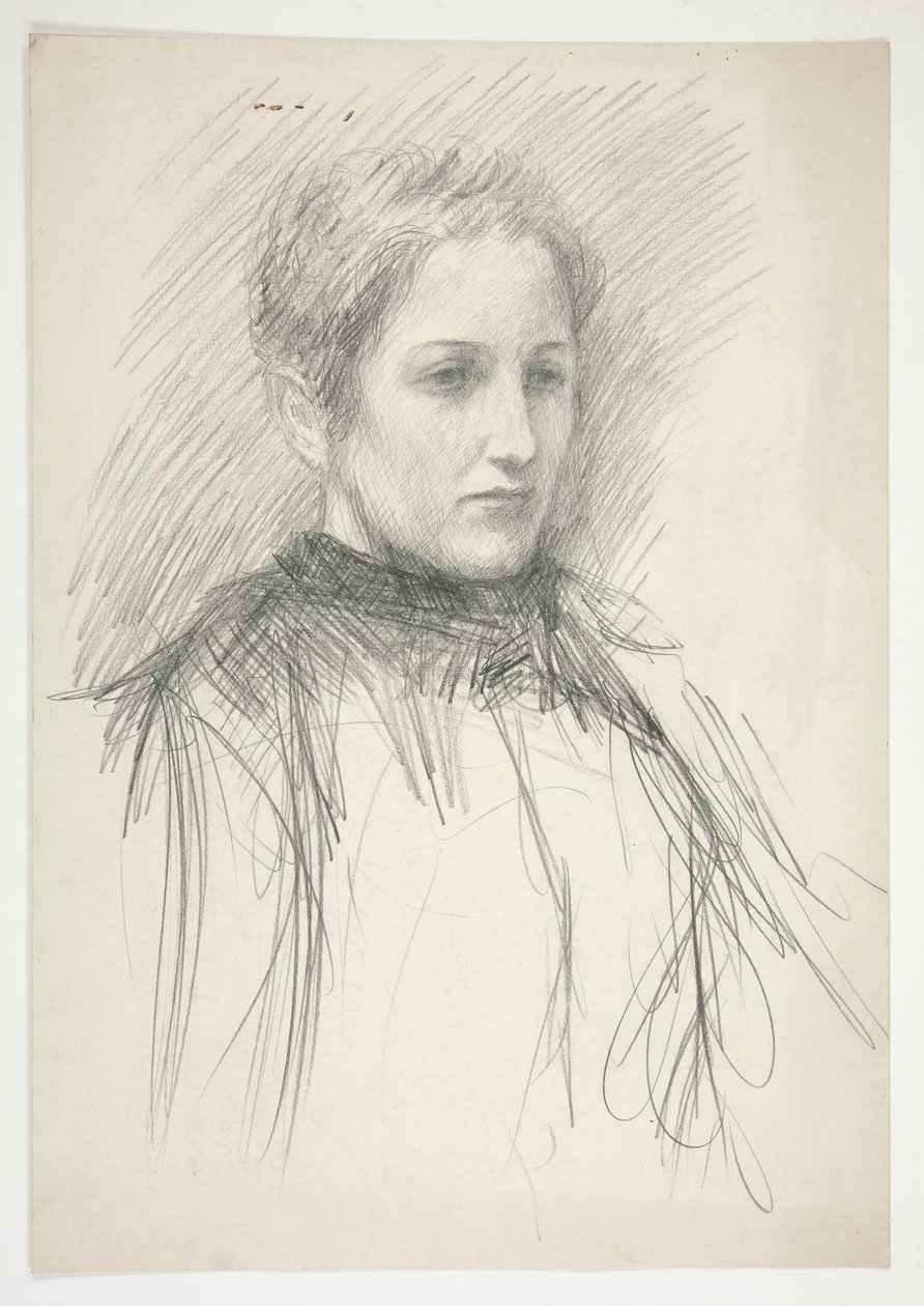 Retrato de uma jovem Sra. Abbey (?) de Edwin Austin Abbey