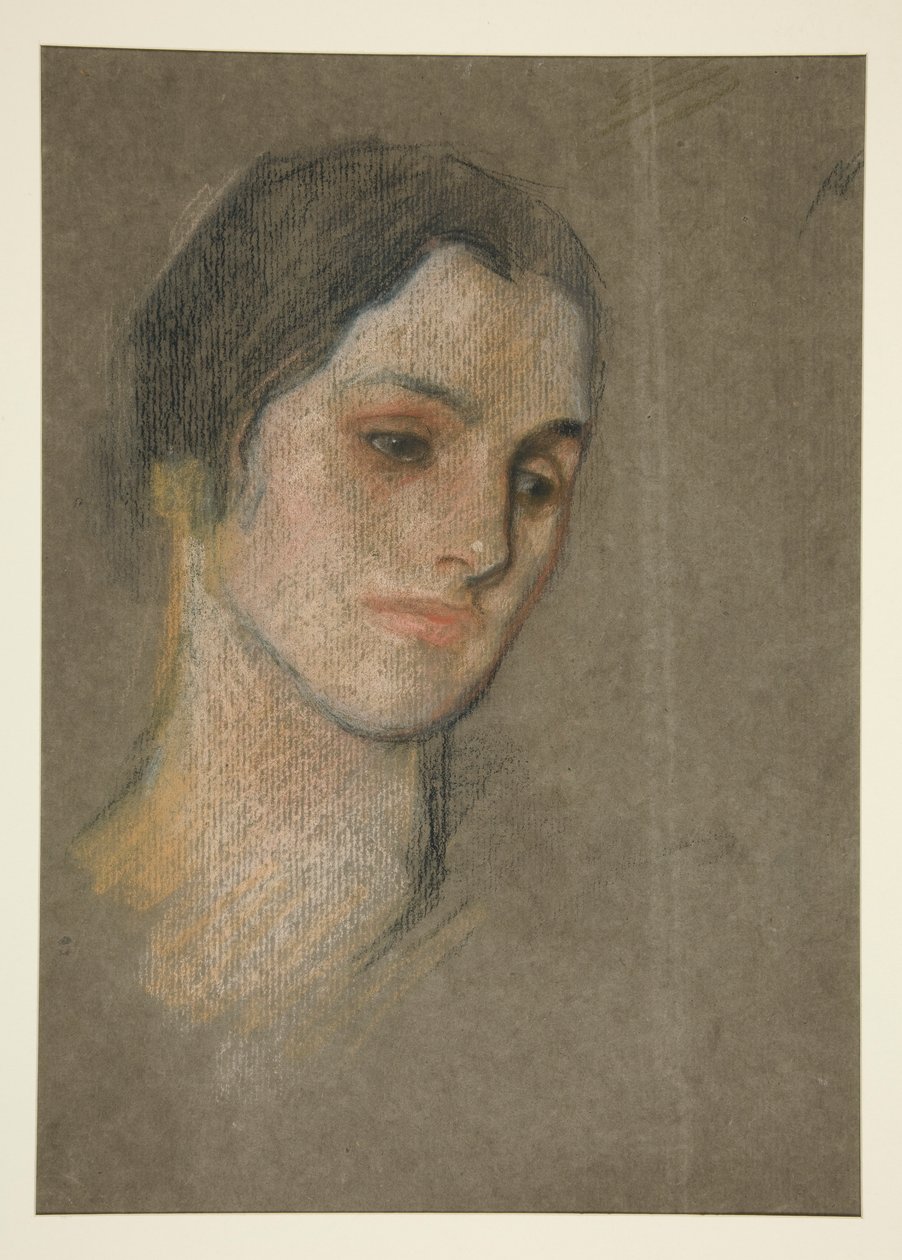 Retrato de uma mulher não identificada de Edwin Austin Abbey