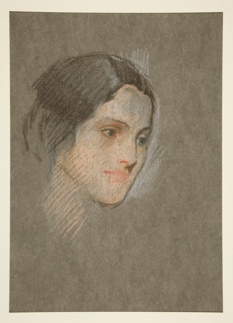 Retrato de uma mulher não identificada de Edwin Austin Abbey