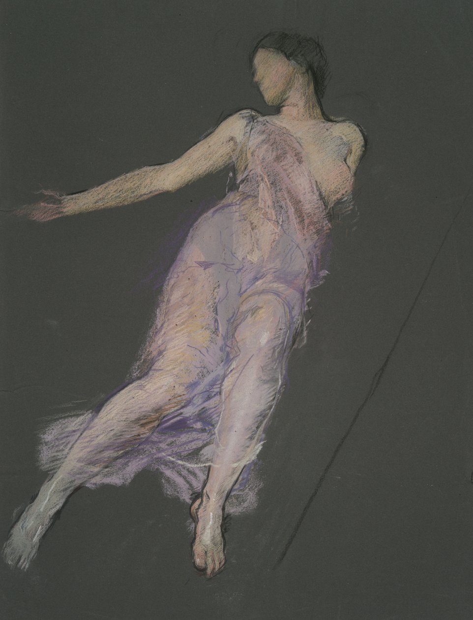 Possivelmente um estudo para figura de 5 da tarde para de Edwin Austin Abbey