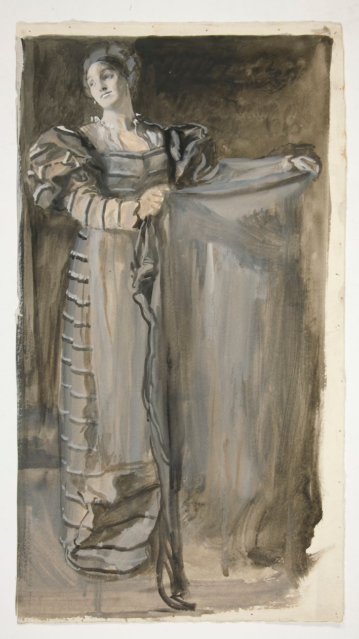 Estudo preliminar para Otelo (?) de Edwin Austin Abbey