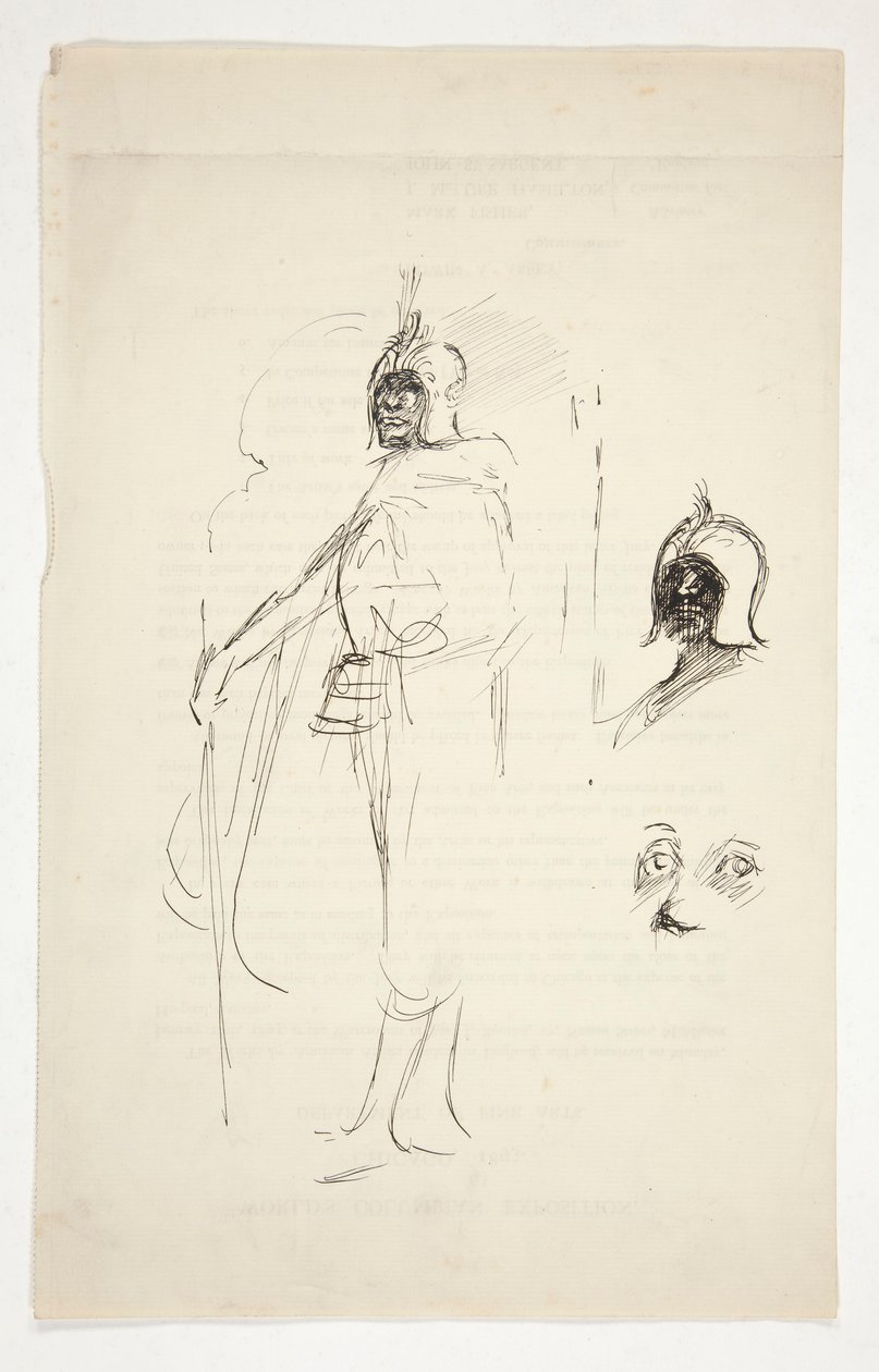 Estudo preliminar para Othello (?) de Edwin Austin Abbey