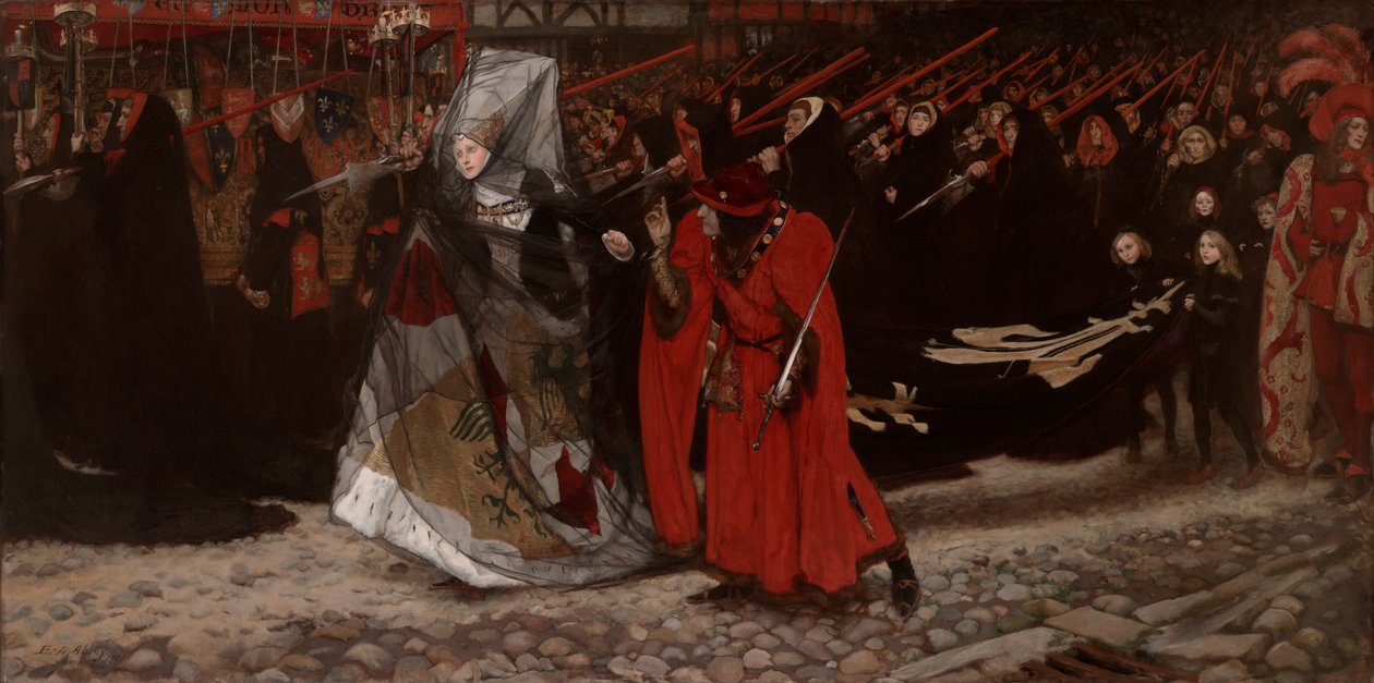 Ricardo, Duque de Gloucester, e a Senhora Ana de Edwin Austin Abbey