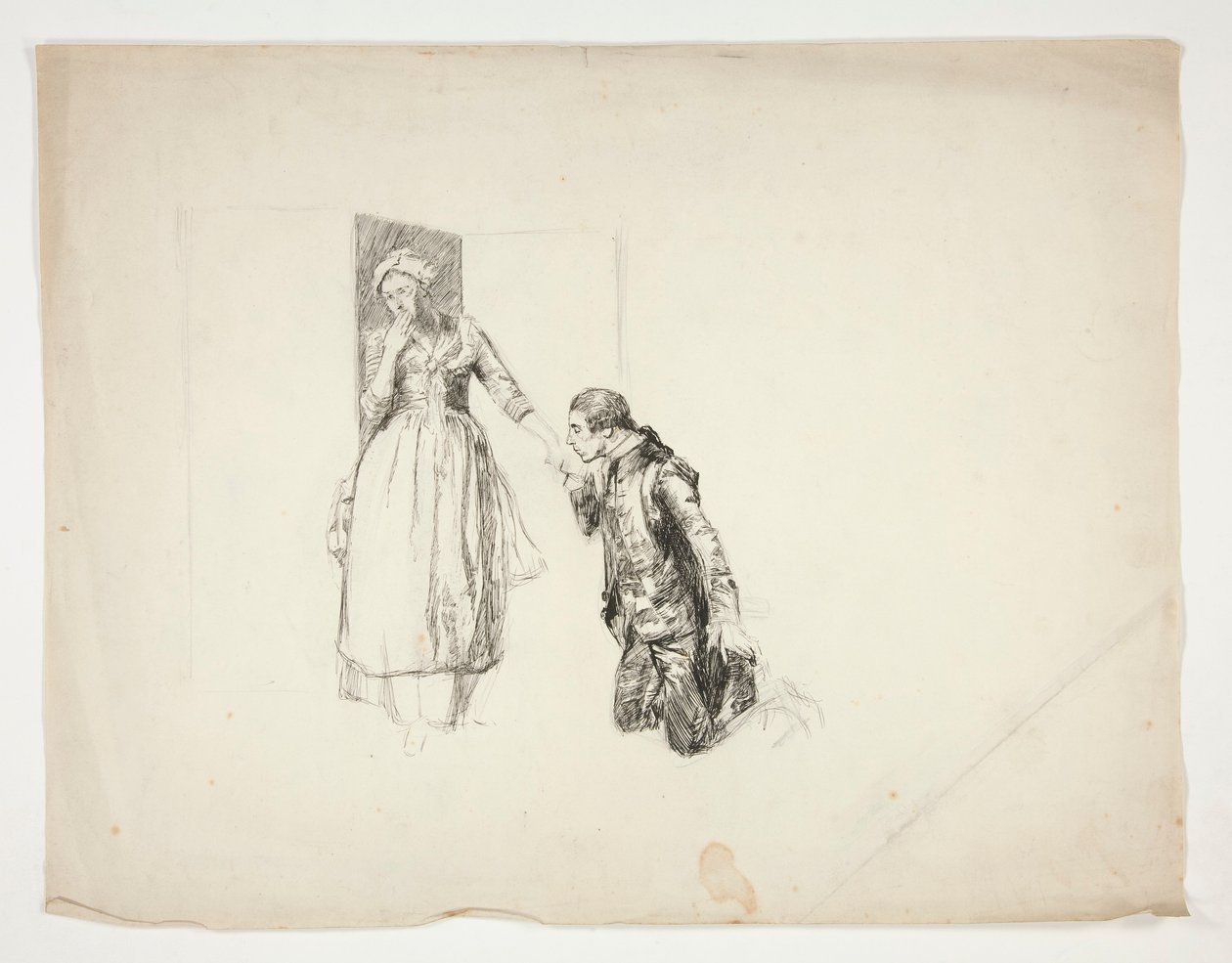 Esboço para Oliver Goldsmith de Edwin Austin Abbey