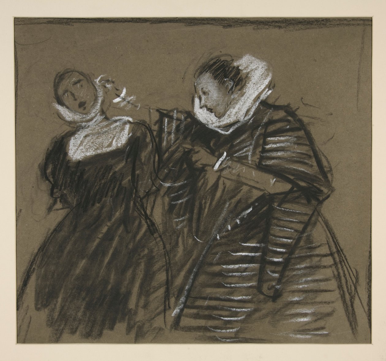 Esboço para domar a Musa (?) de Edwin Austin Abbey