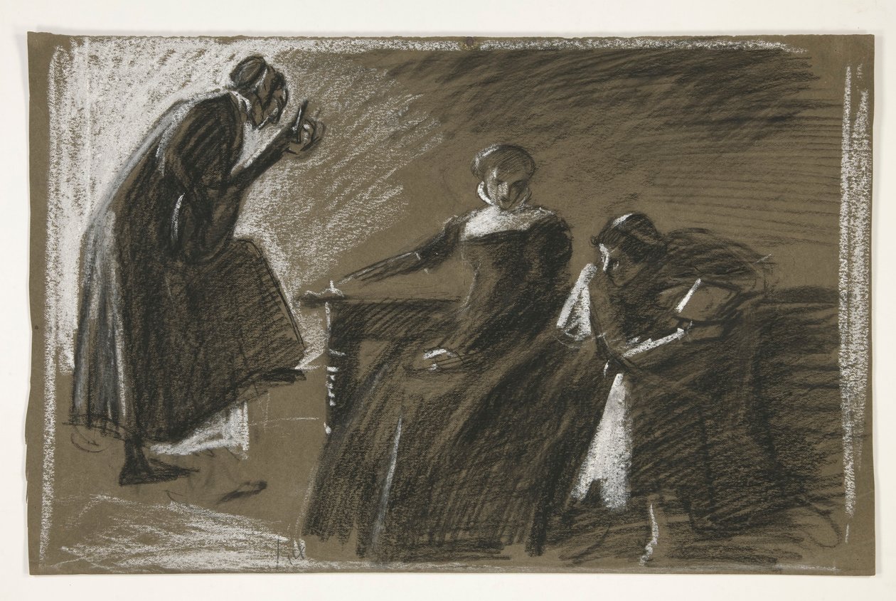 Esboço para uma peça de Shakespeare não identificada de Edwin Austin Abbey