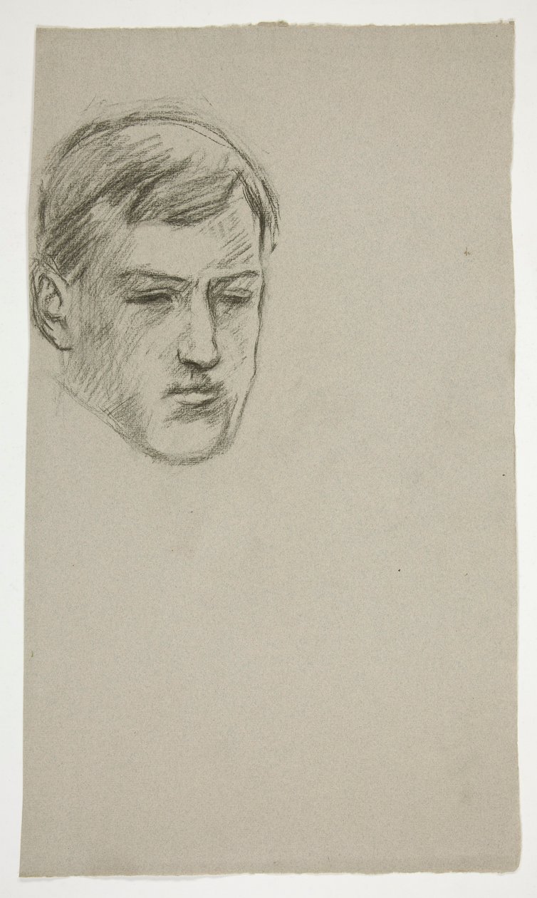 Esboço de um jovem (sentinela não identificada) de Edwin Austin Abbey