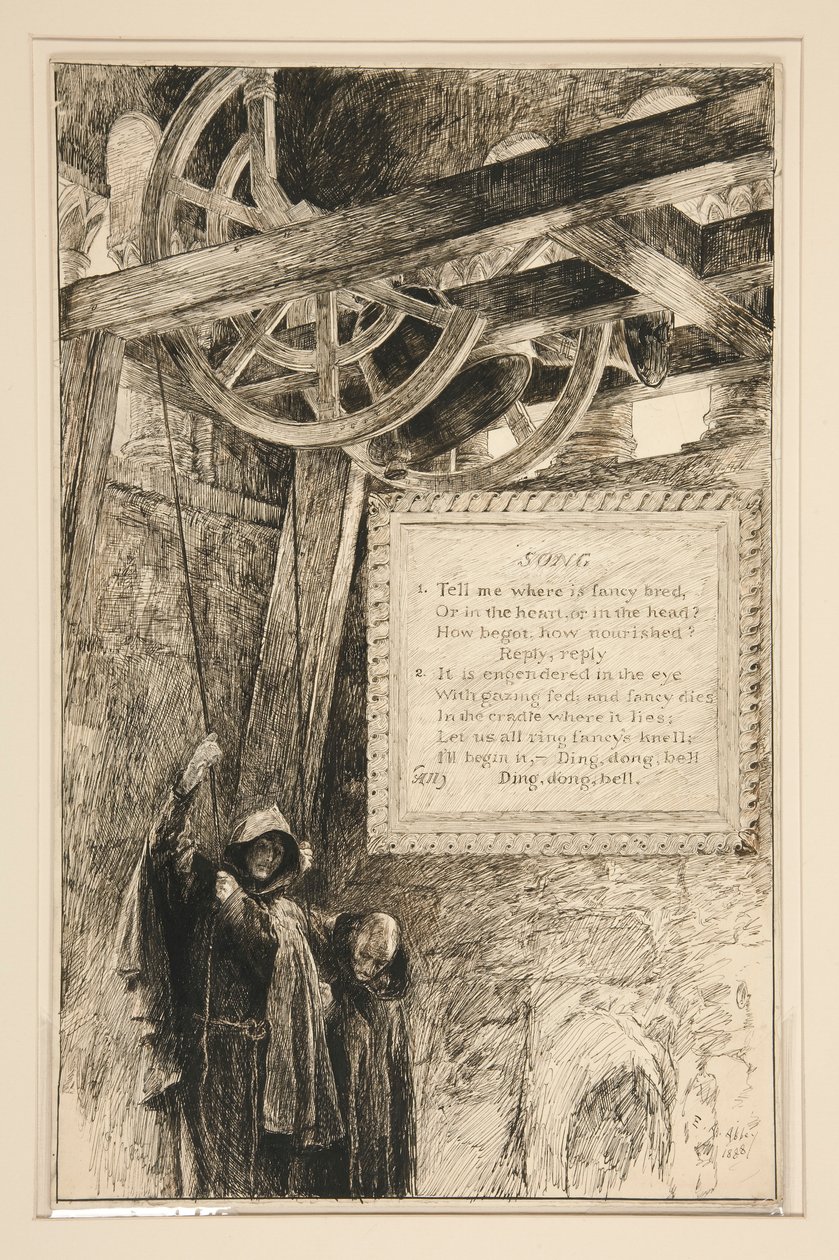 Canção, do Acto III, Cena ii, Mercador de Veneza de Edwin Austin Abbey