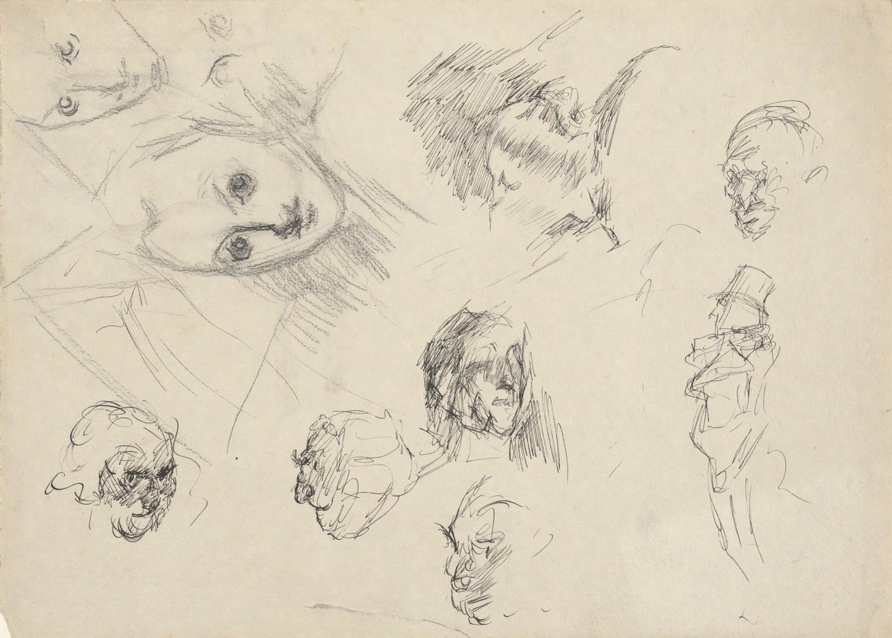 Estudos de cabeças de Edwin Austin Abbey