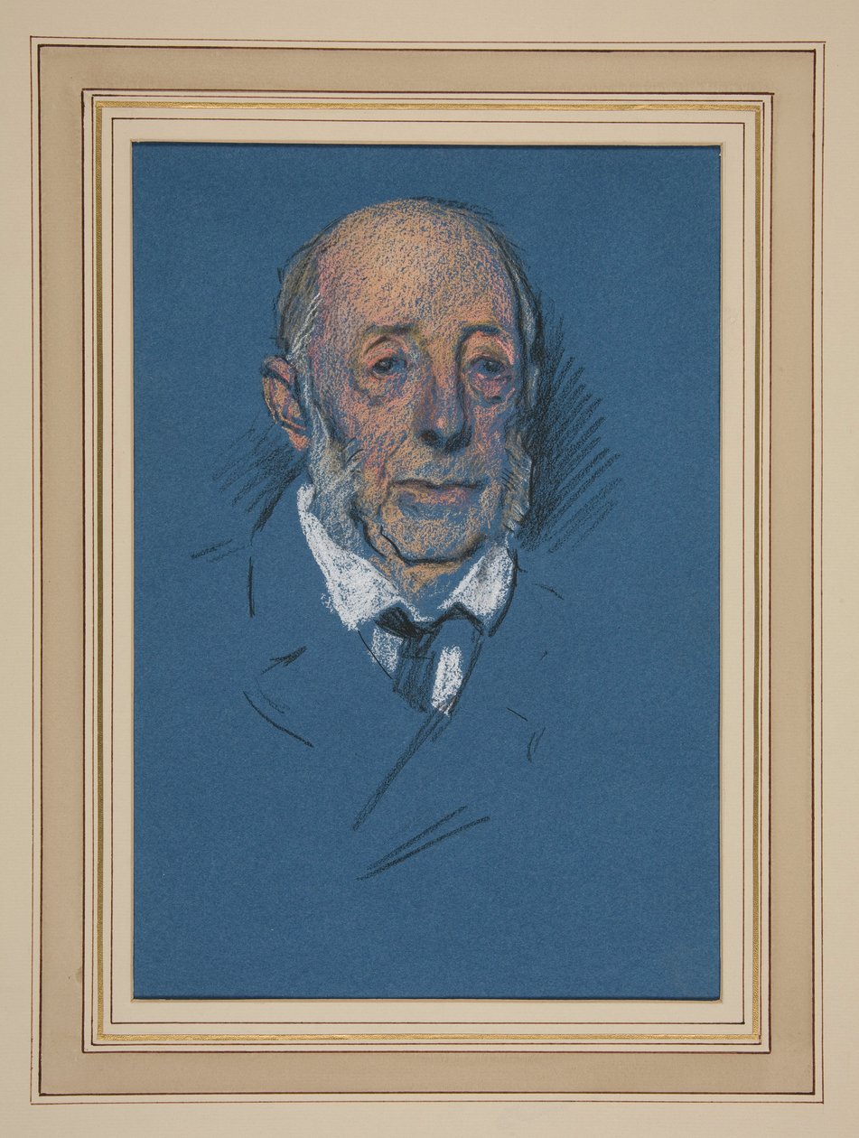 Estudar. Homem idoso para coroação de Edwin Austin Abbey