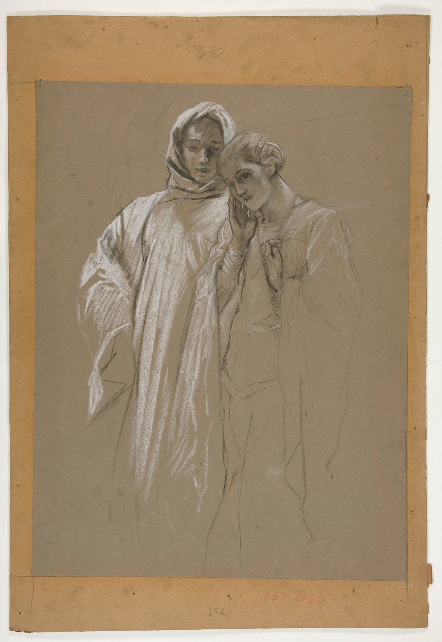 Estudar. homem e mulher de Edwin Austin Abbey