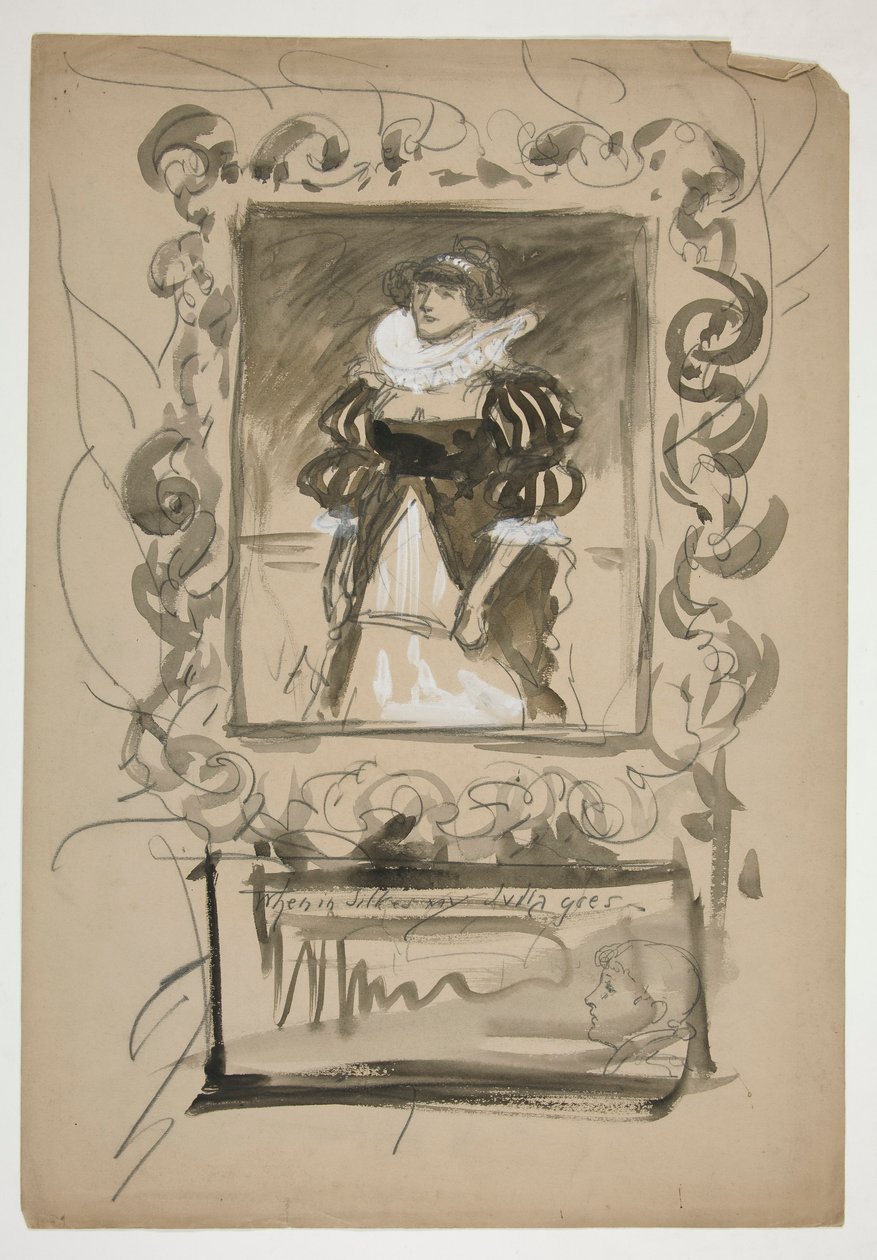 Estude para de Edwin Austin Abbey