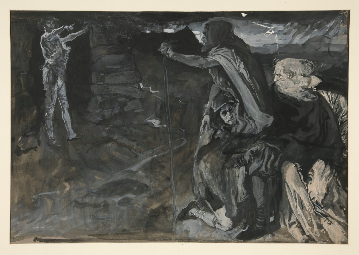 Estudo para o Rei Lear (?) de Edwin Austin Abbey