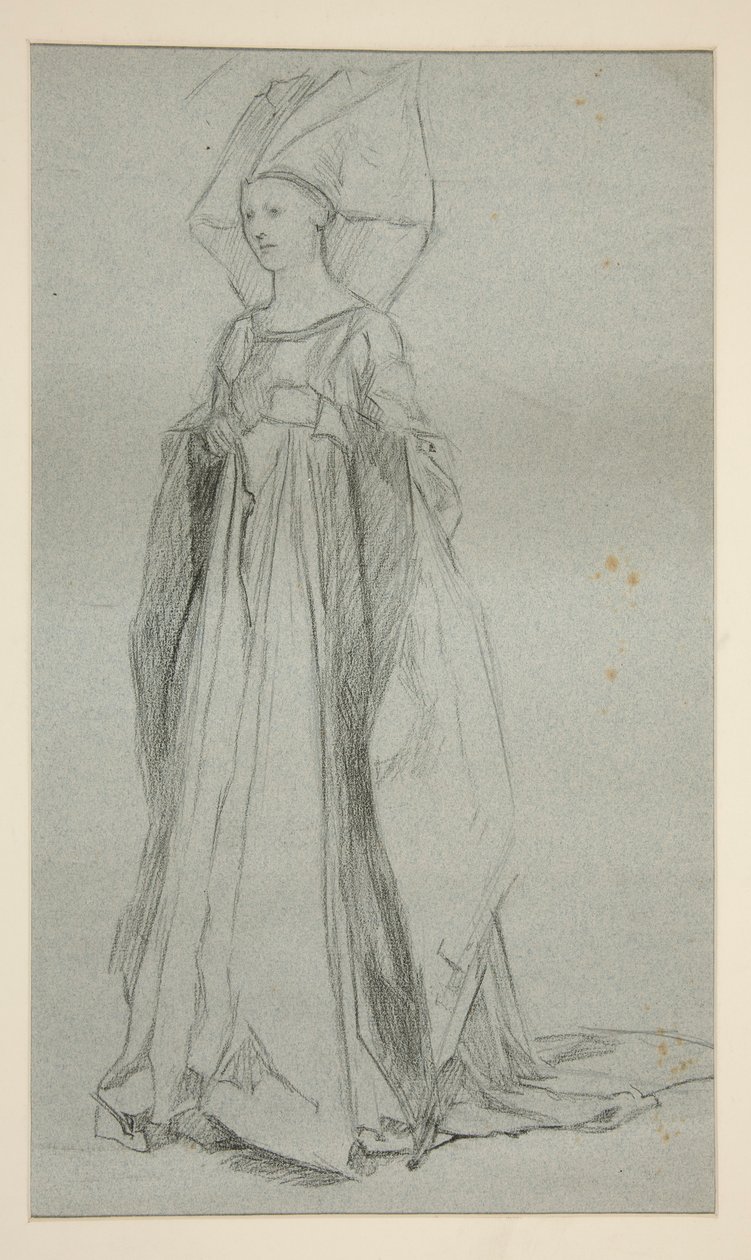Estudo para Lady Ana, para o Rei Ricardo III (?) de Edwin Austin Abbey