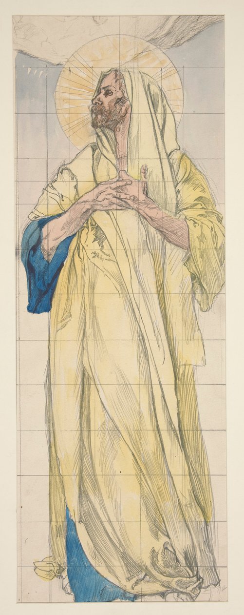 Estudo para Louis Comfort Tiffany de Edwin Austin Abbey