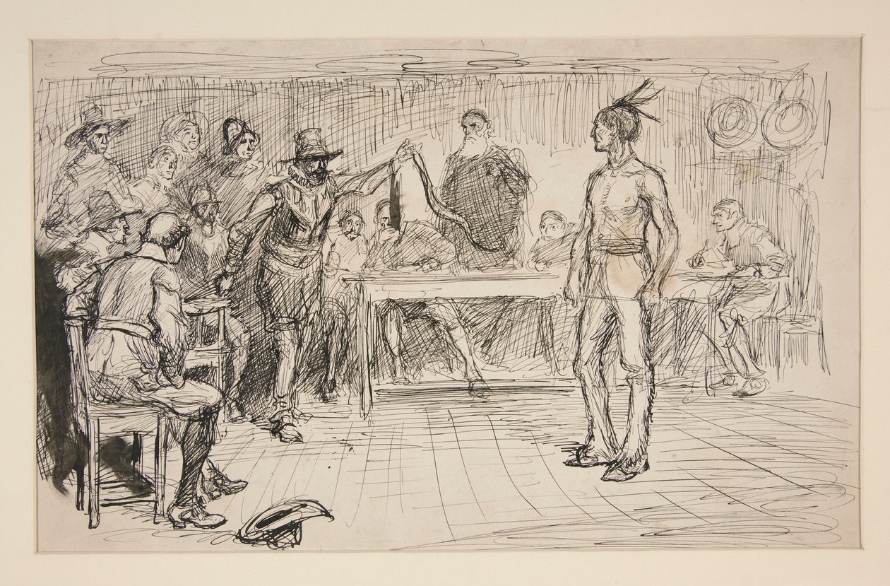Estudo para Miles Standish de Edwin Austin Abbey