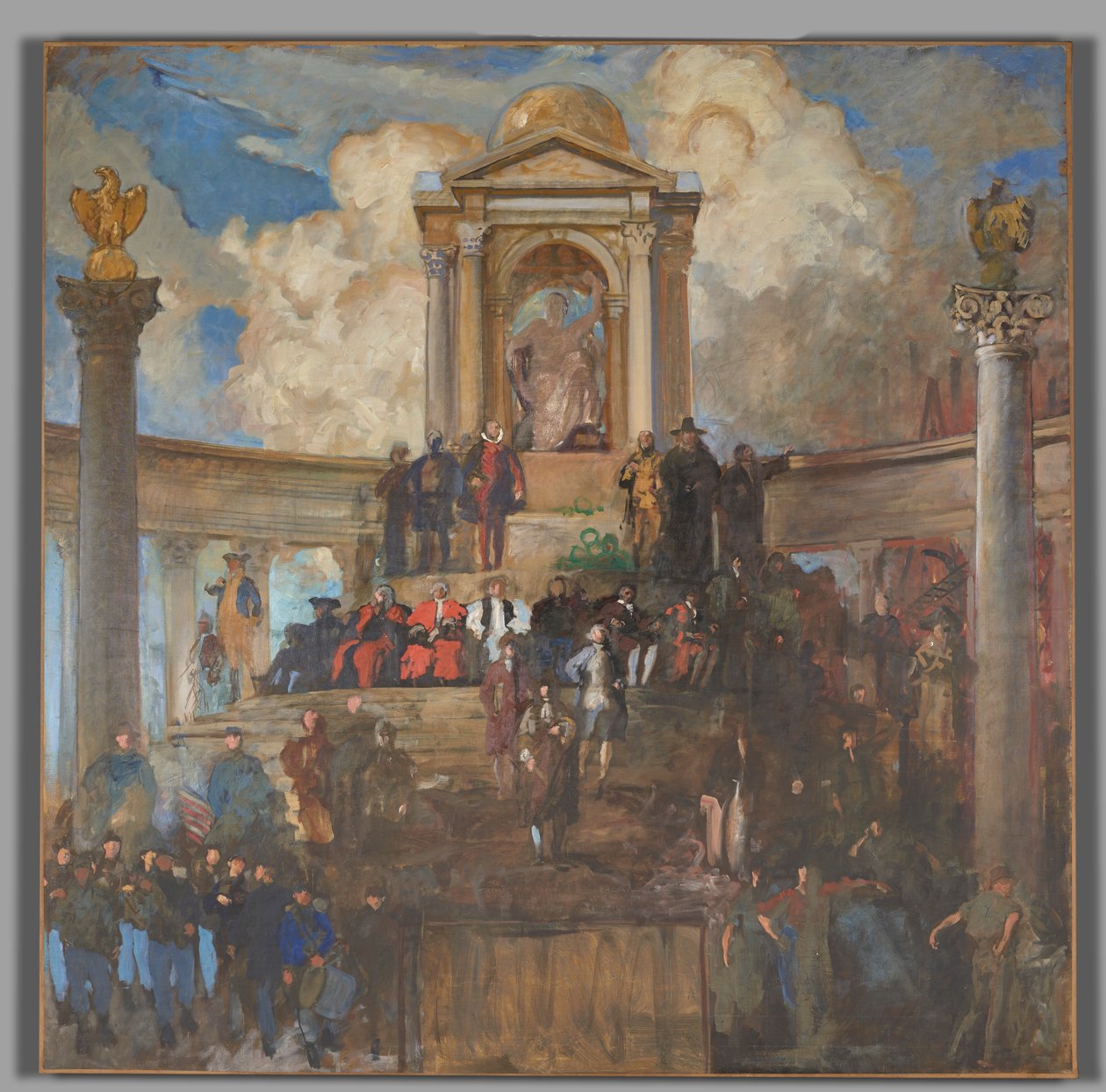 Estudo para a Apoteose da Pensilvânia, Câmara dos Representantes, Pennsylvania State Capitol, Harrisburg de Edwin Austin Abbey