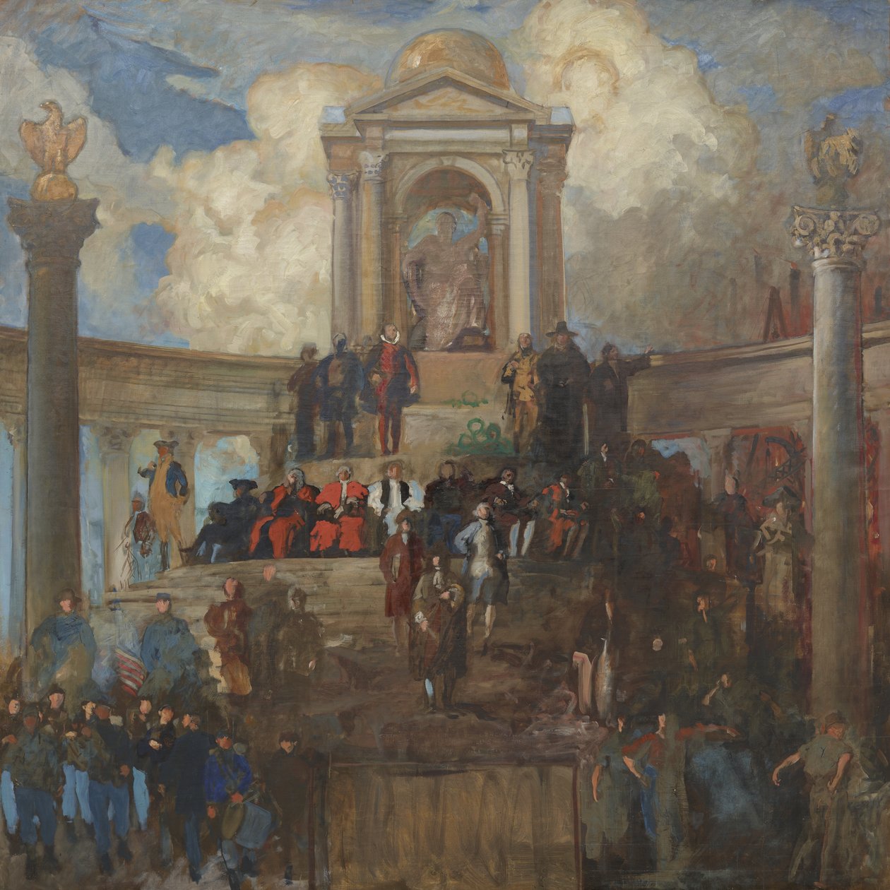 Estudo para a apoteose da Pensilvânia para a Câmara dos Representantes, c.1902–11 de Edwin Austin Abbey