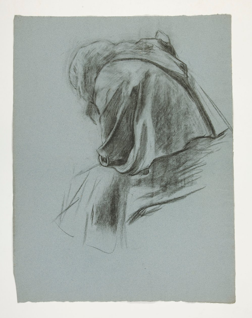 Estudo para A Partida, de The Quest of the Holy Grail (uma série de quinze quadros para a Biblioteca Pública de Boston, concluída em 1901) de Edwin Austin Abbey
