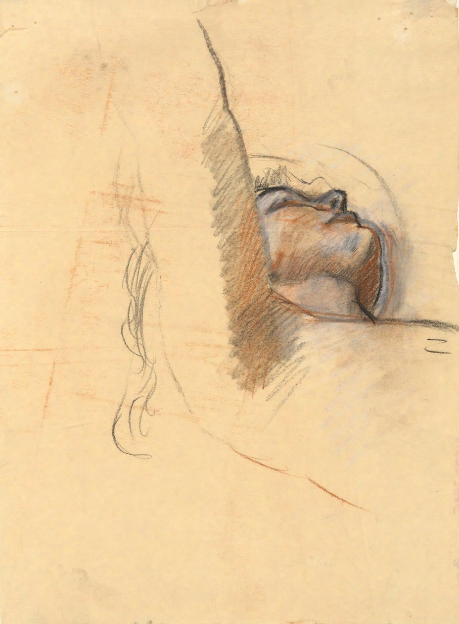 Estudo para O Espírito da Luz - decoração mural no Edifício State Capitol em Harrisburg, Pennsylvania, 1902-1911 (concluído por John Singer Sargent) de Edwin Austin Abbey
