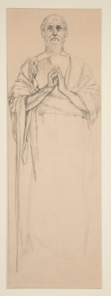Estudo para um vitral representando São Pedro, Paris de Edwin Austin Abbey