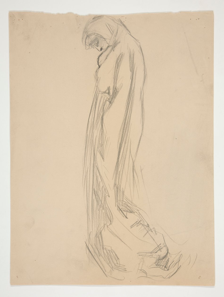 Estudo para figura de 10 da noite em de Edwin Austin Abbey