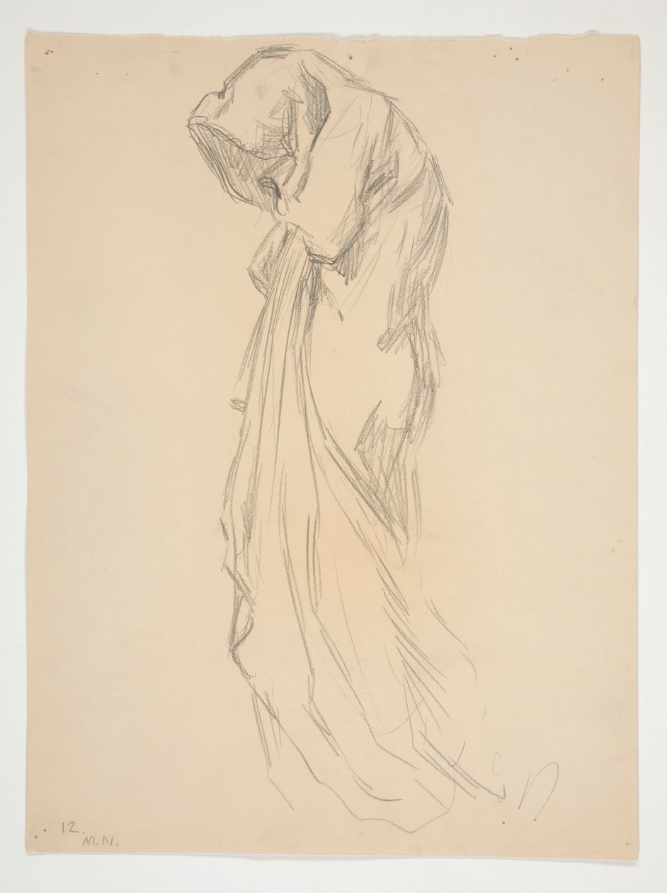 Estudo para figura de 12 meia-noite em de Edwin Austin Abbey