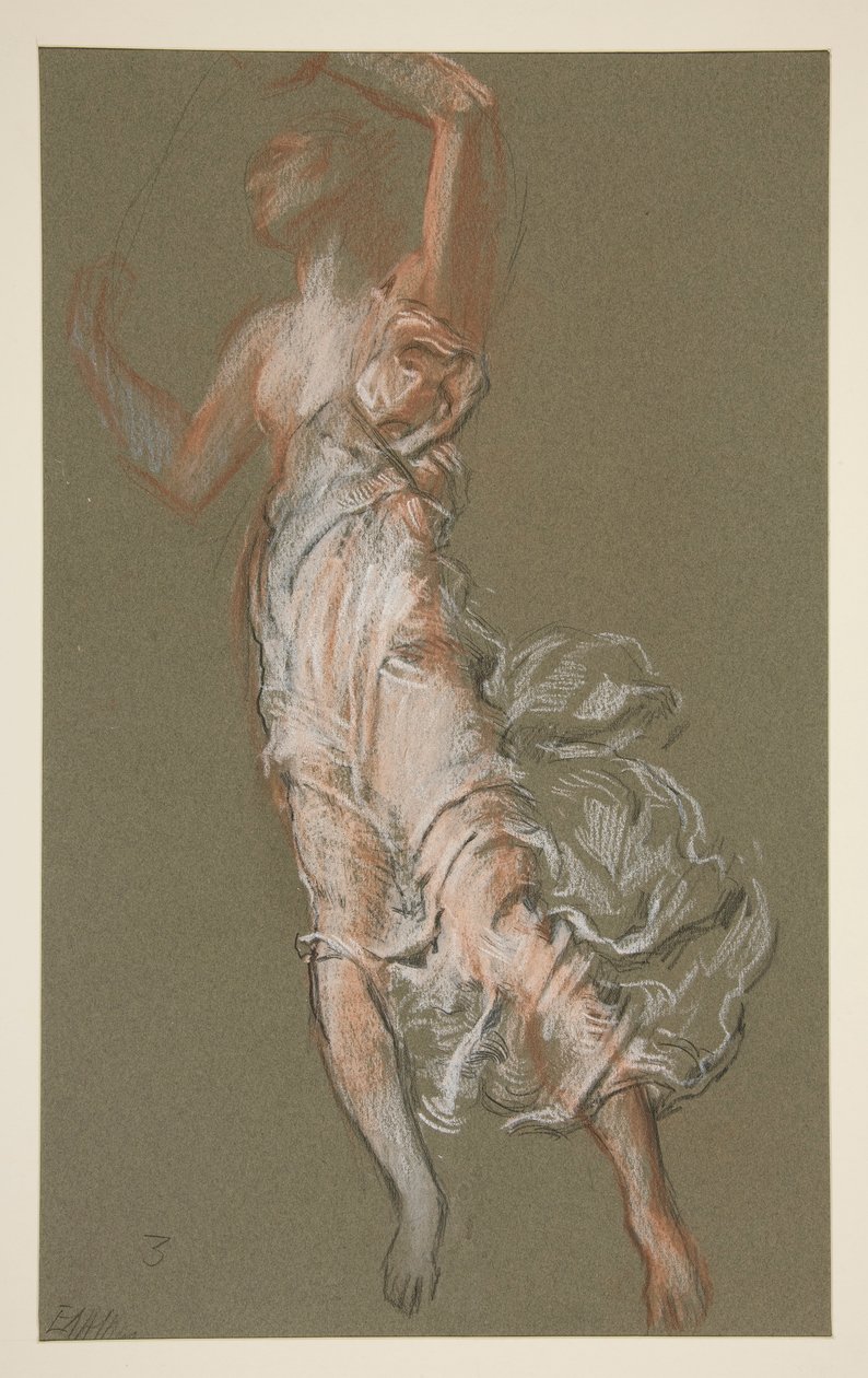 Estudo para figura de 3 da tarde em de Edwin Austin Abbey