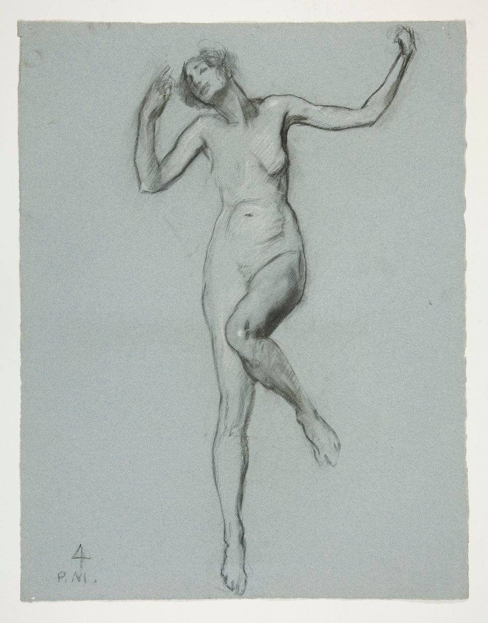 Estudo para figura de 4 da tarde em de Edwin Austin Abbey