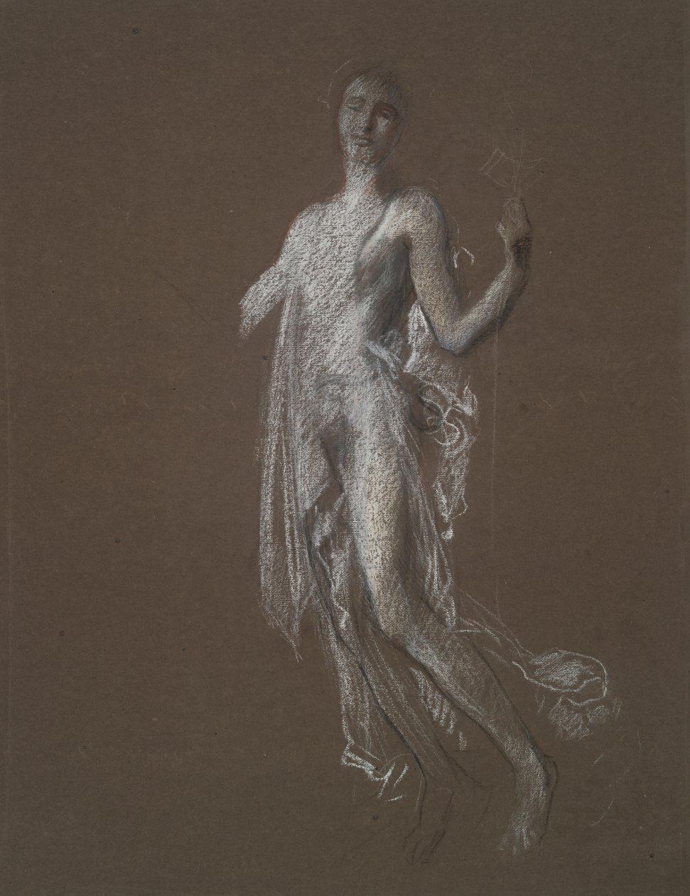 Estudo para figura de 5 am(?) em de Edwin Austin Abbey