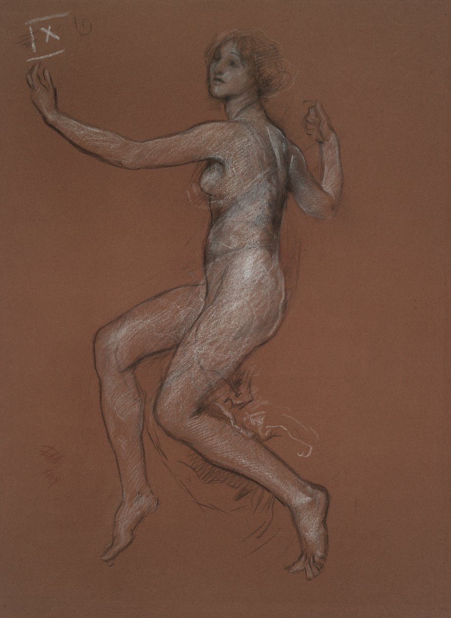 Estudo para figura de 9 da manhã para de Edwin Austin Abbey