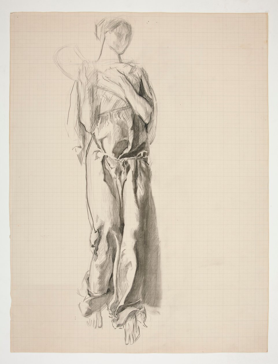 Estudo para figura de Abundância no mural, Ciência Revelando os Tesouros da Terra, no edifício do Capitólio do Estado em Harrisburg, Pennsylvania de Edwin Austin Abbey