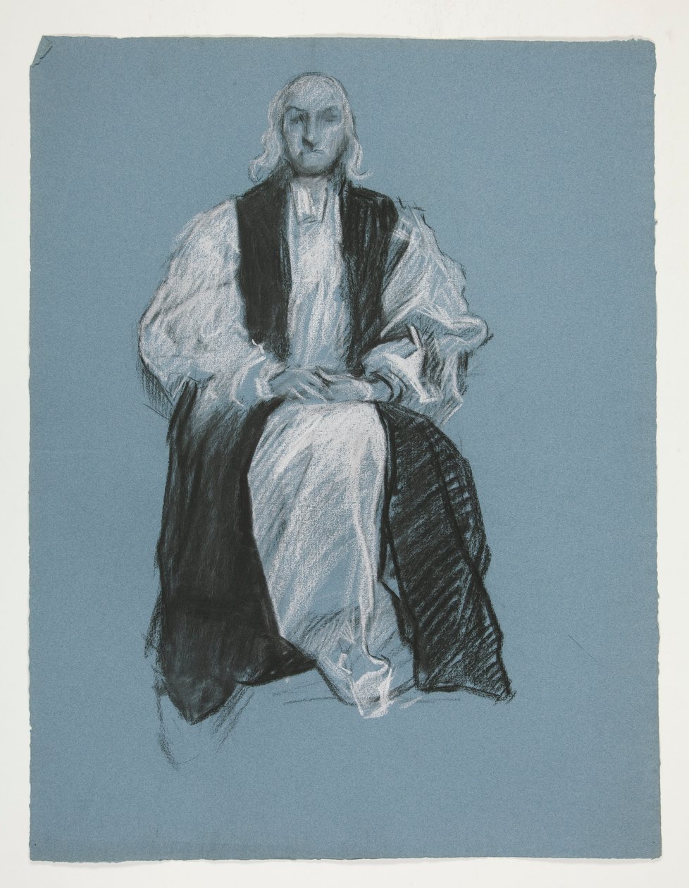 Estudo para figura do Bispo William White, em de Edwin Austin Abbey