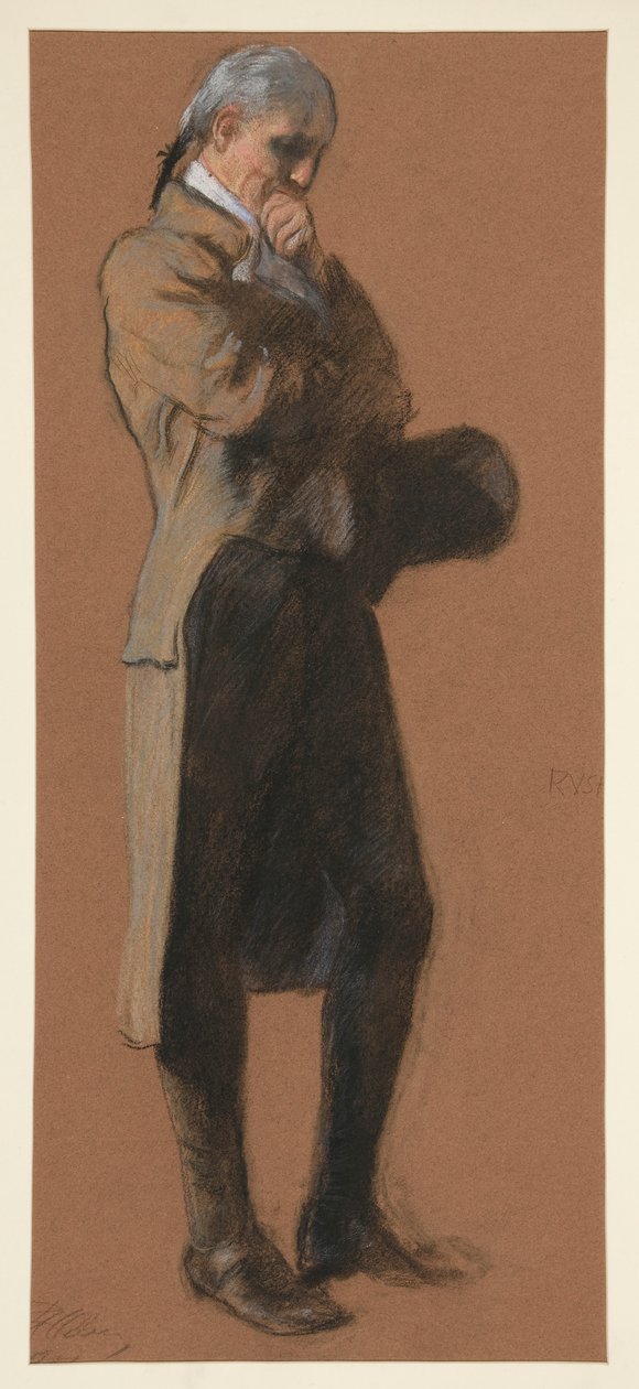Estudo para figura do Dr. Benjamin Rush, em de Edwin Austin Abbey