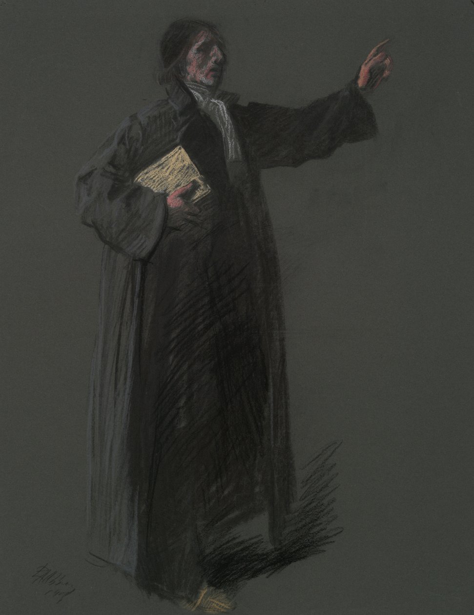 Estudo para a figura de Johann Kelpius, em de Edwin Austin Abbey
