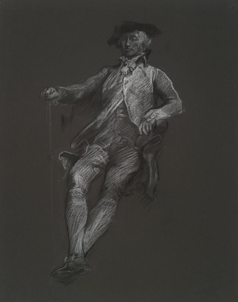 Estudo para a figura de John Dickinson, em de Edwin Austin Abbey