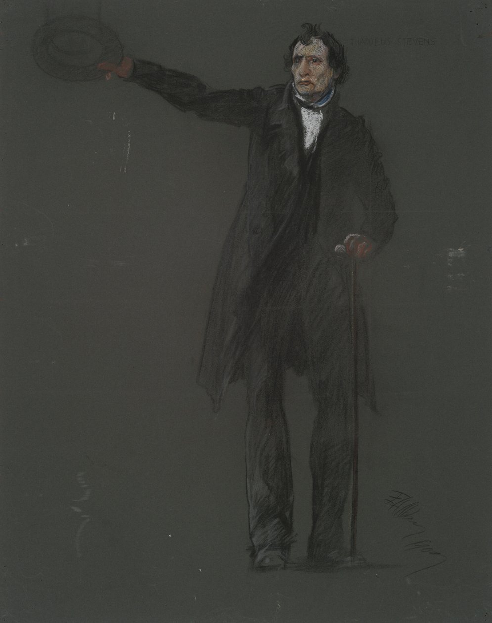 Estudo para a figura de Thaddeus Stevens, em de Edwin Austin Abbey