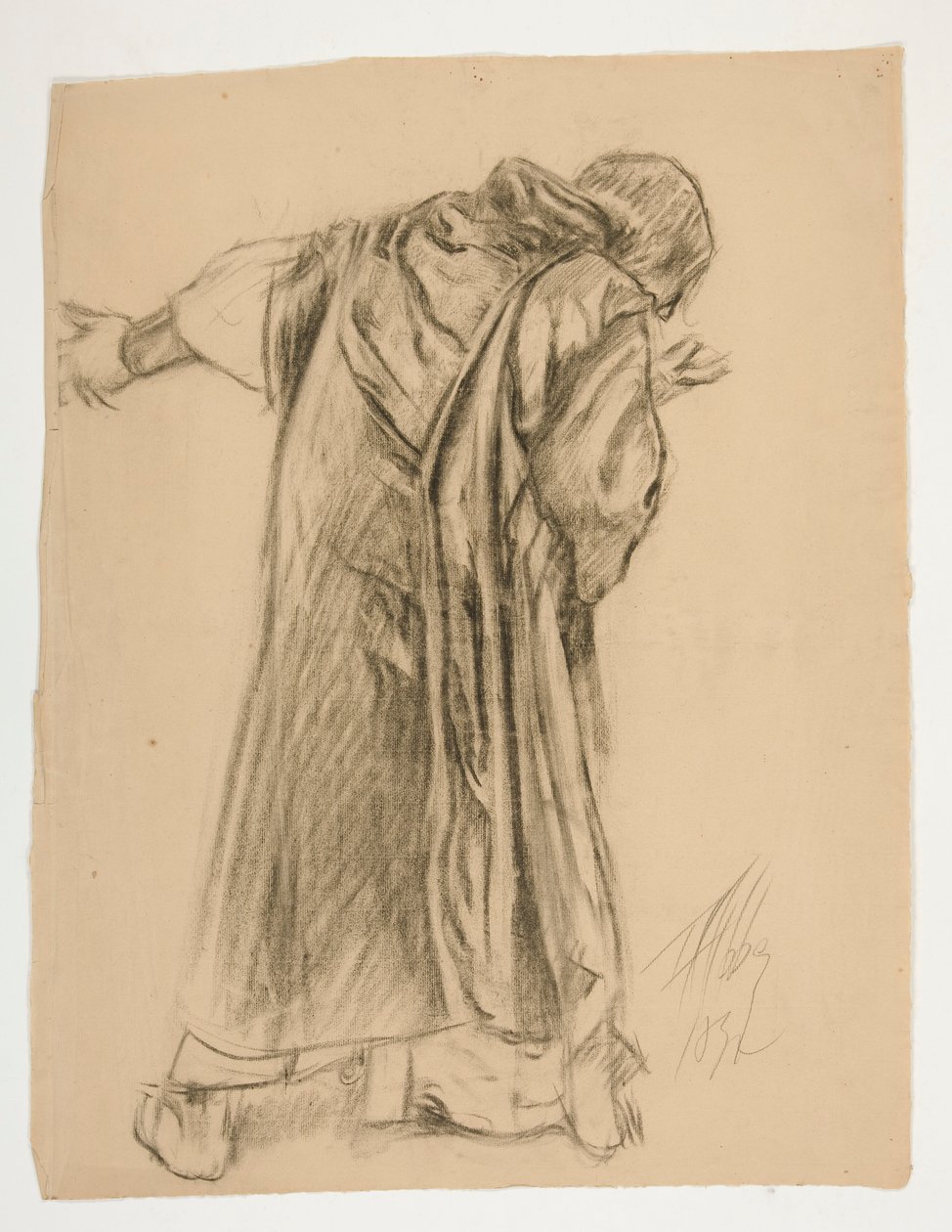 Estudo de Sir Galahad, para um dos murais de The Quest of the Holy Grail (uma série de quinze quadros para a Biblioteca Pública de Boston, concluída em 1901) de Edwin Austin Abbey