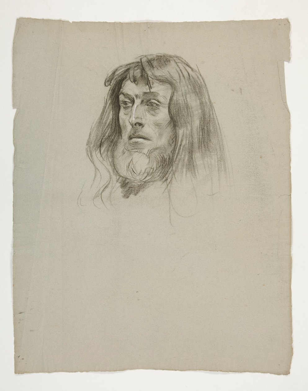 Estudo de uma cabeça para o Rei Arthur de Edwin Austin Abbey