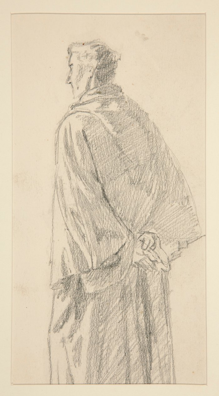 Estudo de um homem de manto de Edwin Austin Abbey