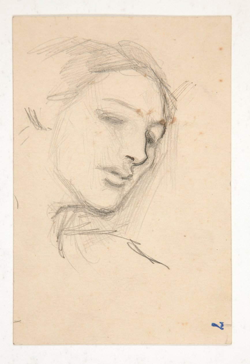 Estudo de três cabeças de uma mulher de Edwin Austin Abbey
