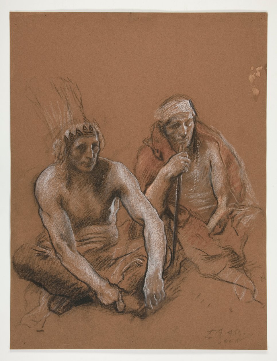 Estudo de dois índios para de Edwin Austin Abbey
