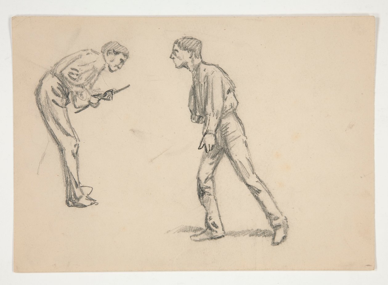 Estudo de dois homens de Edwin Austin Abbey
