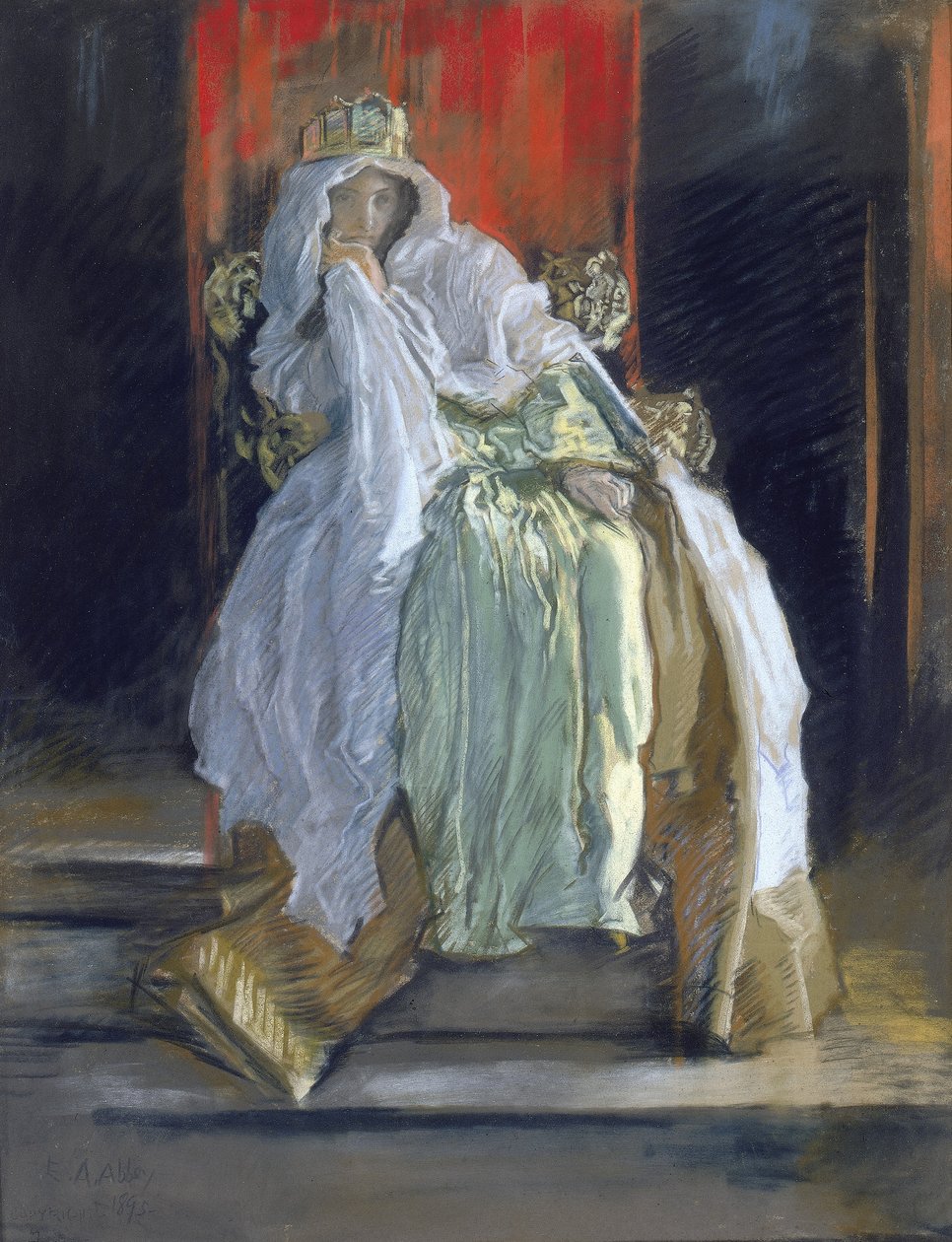 A Rainha em "Hamlet" de Edwin Austin Abbey